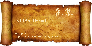 Hollós Noémi névjegykártya